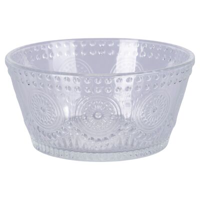 Bol en verre de 380 ml, surface travaillée, impérial
