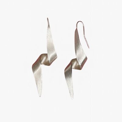 Boucle d'oreille spirale avec crochet en argent