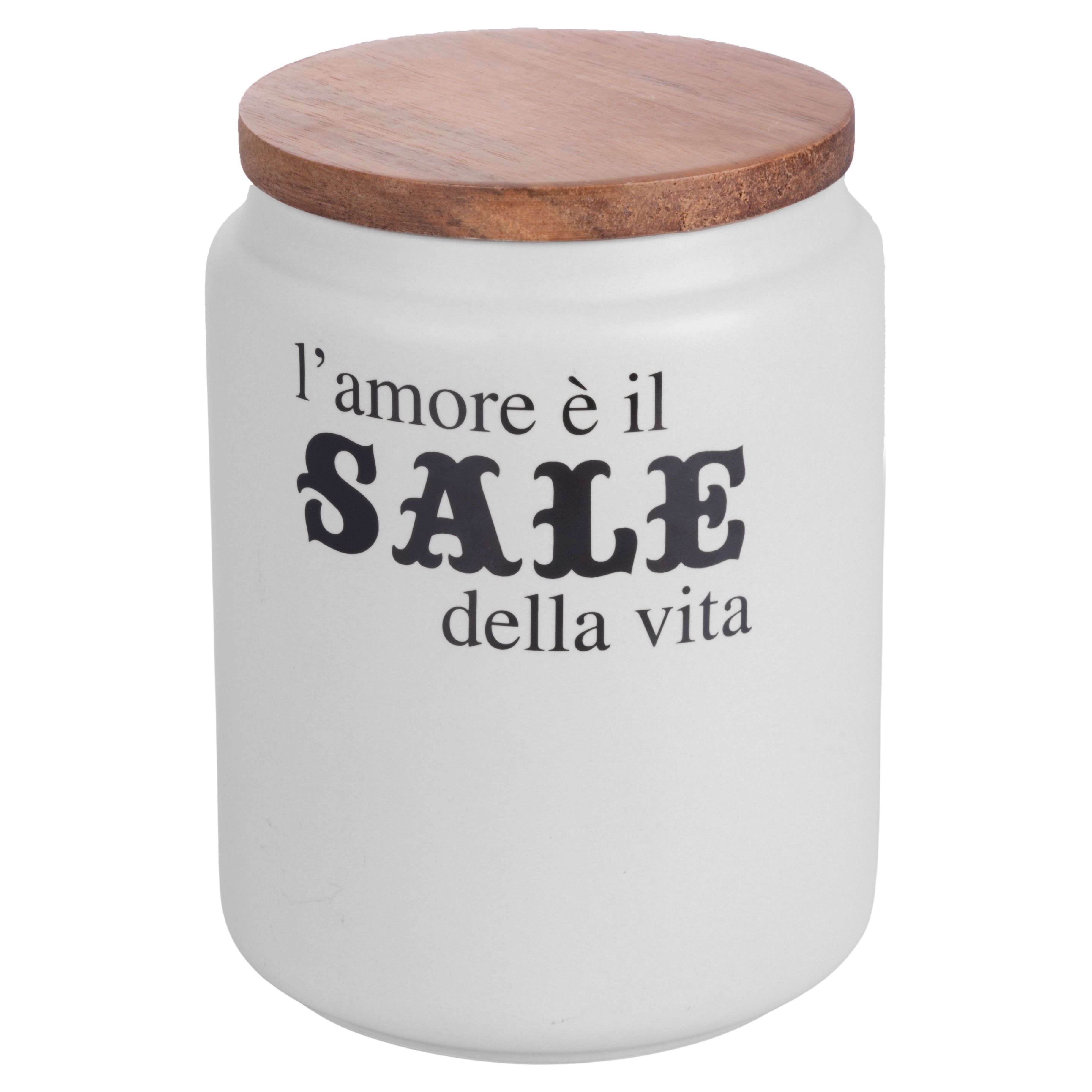 Barattolo sale 900 ml in ceramica, coperchio in bambù, Idee