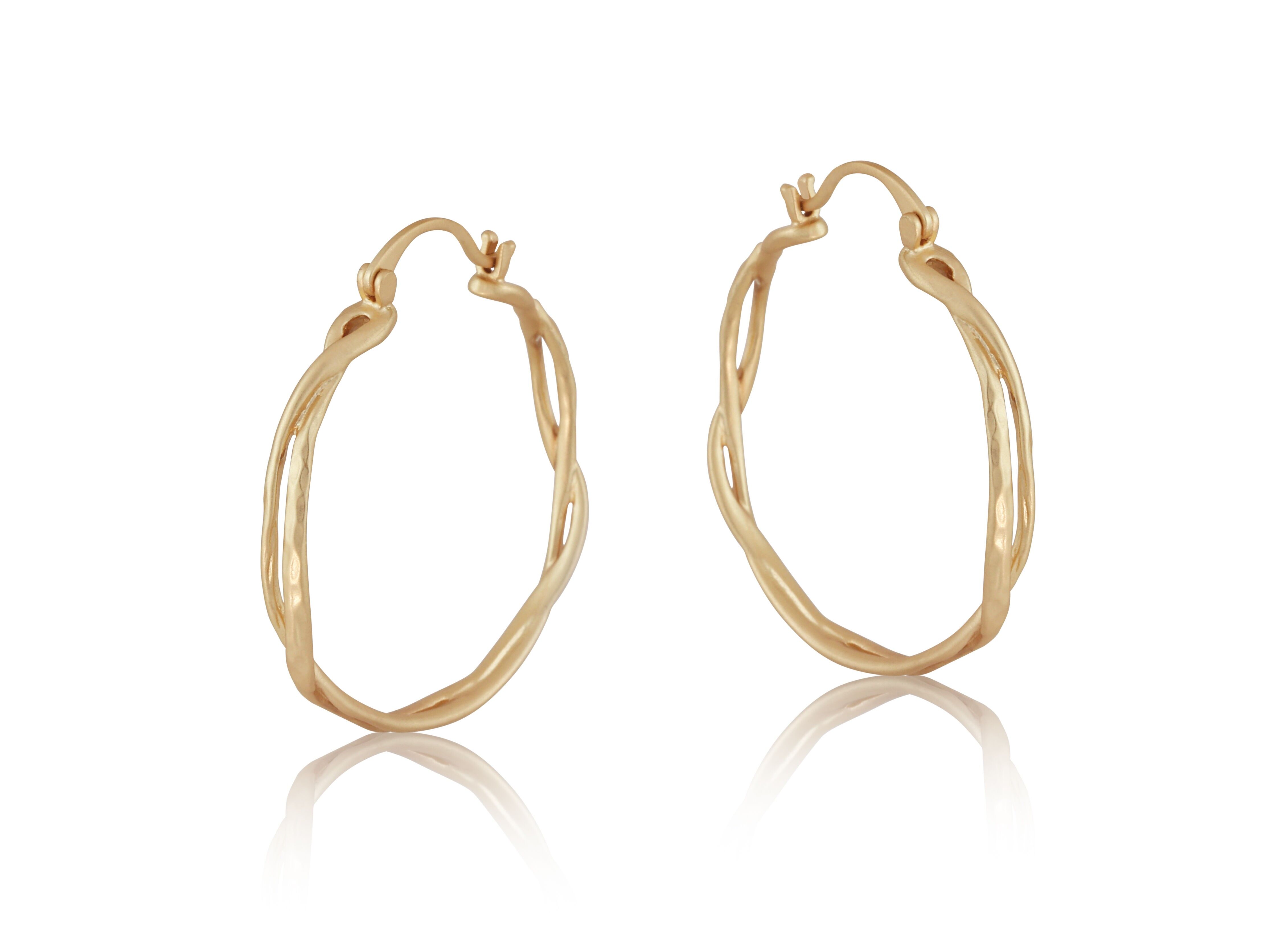 2610 ORECCHINI A CERCHIO GRANDI A FORMA DI RAMO DI VIOLA