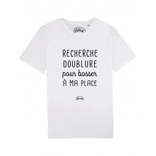 RECHERCHE DOUBLURE - Tee-shirt Blanc