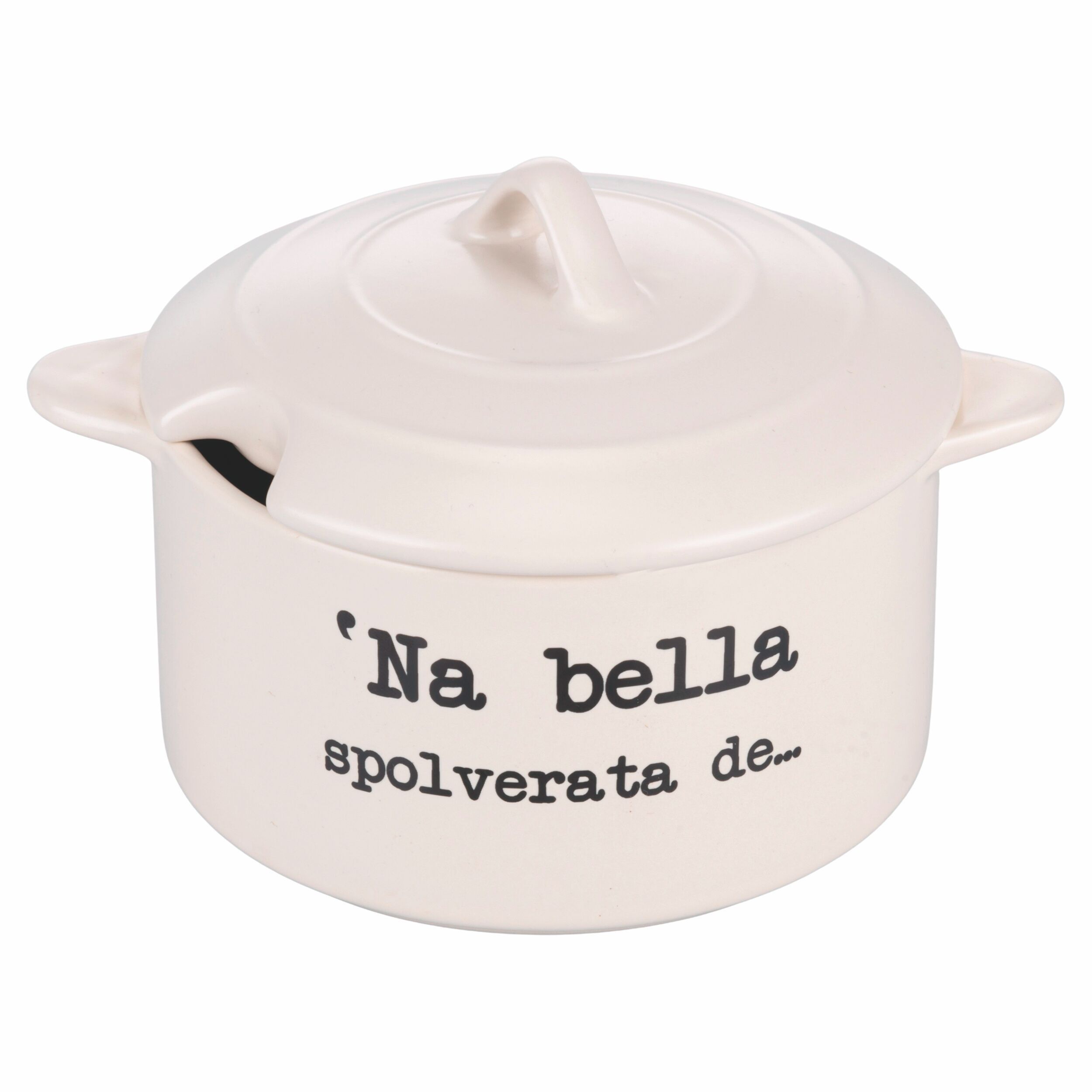 Formaggiera 320 ml in gres, S.P.Q.eRe avorio