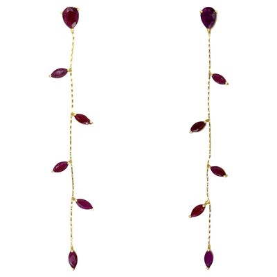 Boucles d'oreilles rubis de luxe April