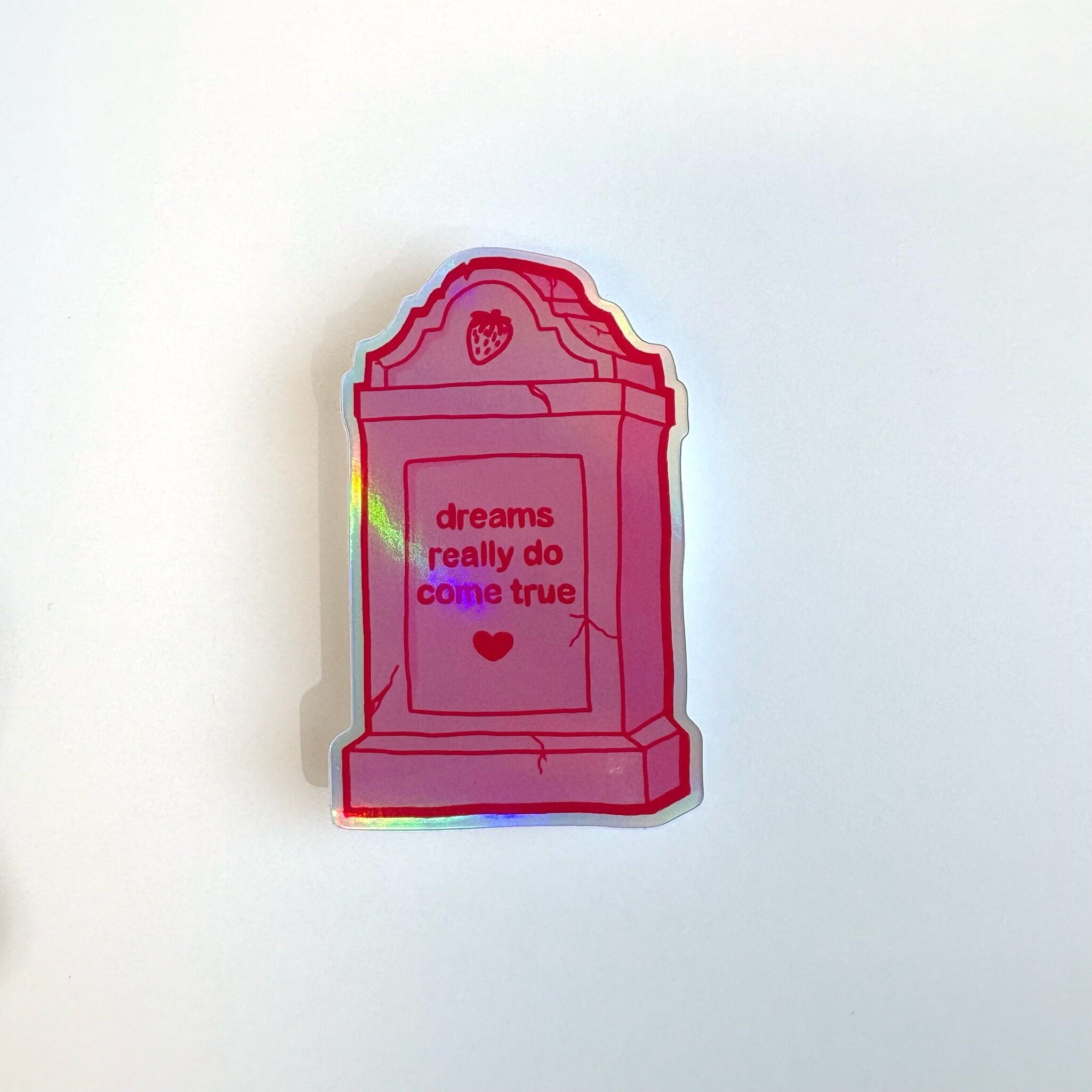 Adesivo olografico in vinile rosa per lapide di Halloween