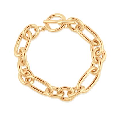2382 MAUDE OVAL LINKS TBAR STATEMENT BRACELET