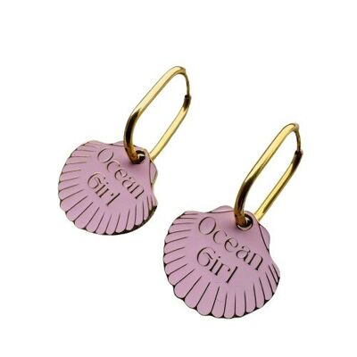 Pendientes Ocean Girl de acero inoxidable bañados en oro