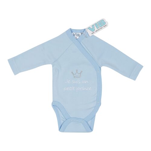 Baby Suit Je suis un petit prince (with crown) Blue