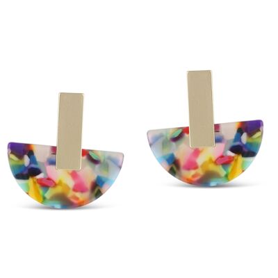 Boucles d'oreilles demi-disque en résine Zara 2323