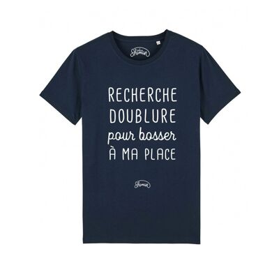RECHERCHE DOUBLURE - Tee-shirt Bleu marine