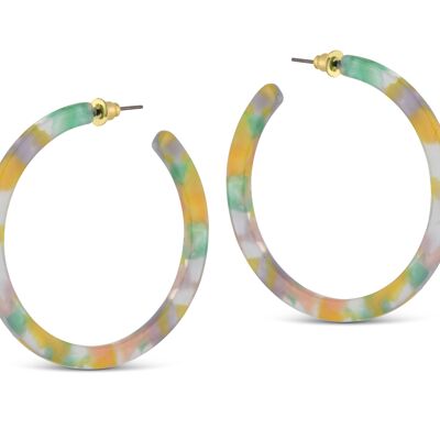 Boucles d'oreilles créoles en résine Sophia 2316
