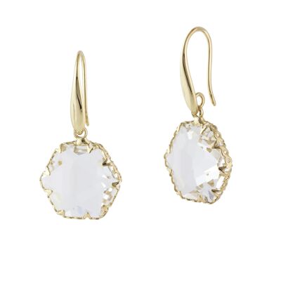 Boucles d'oreilles hexagonales en cristal Camilla 2252