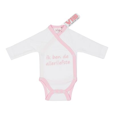 Baby Suit Ik ben de allerliefste White Pink