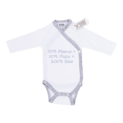Baby Suit 50%mama + 50%papa = 100% Ikke White Grey
