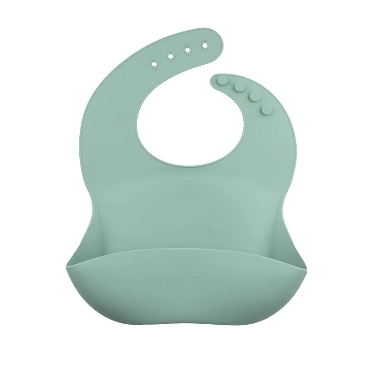 Mint Green Silicone Bib with Pocket