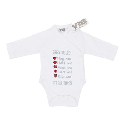 Baby Suit Baby Rules Bianco