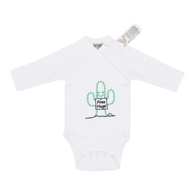 Baby Suit Free Hugs Cactus Bianco