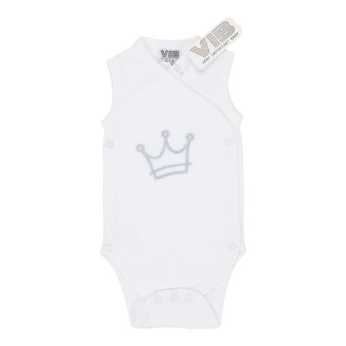 Baby Suit Crown White without Sleeves