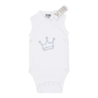 Baby Suit Crown White without Sleeves