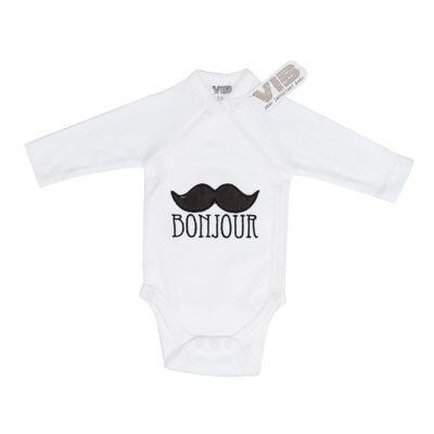 Baby Suit BONJOUR Mustache White