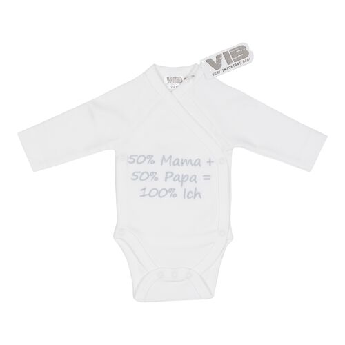 Baby Suit Baby Suit 50% Mama + 50% Papa = 100% Ich White