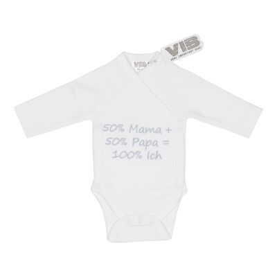 Traje de bebé Traje de bebé 50% Mamá + 50% Papá = 100% Blanco Ich