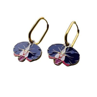 Orchid Earrings – Gold-Plated Stainless Steel