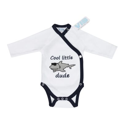 Traje Bebé Cool Little Dude Blanco-Azul Marino