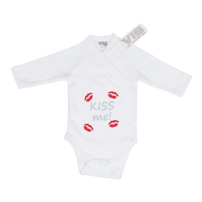 Costume de bébé embrasse-moi ! blanche