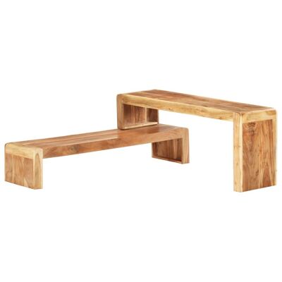 Mueble TV 2-delig macizo acaciahout
