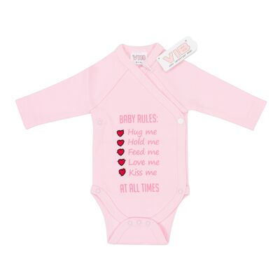 Baby Suit Baby Rules Pink