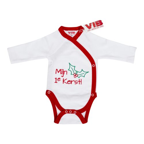 Baby Suit Mijn 1e kerst (christmas) White Red