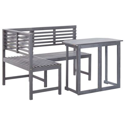 Ensemble de toilette de balcon 2 pièces avec bois d'acacia massif