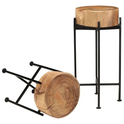 2-piece bijzet table set massief acaciahout