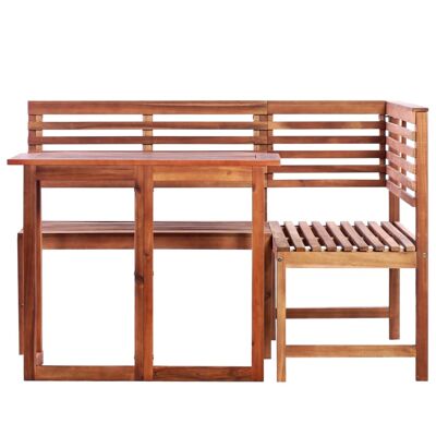 Ensemble bistrot 2 pièces en bois d'acacia massif