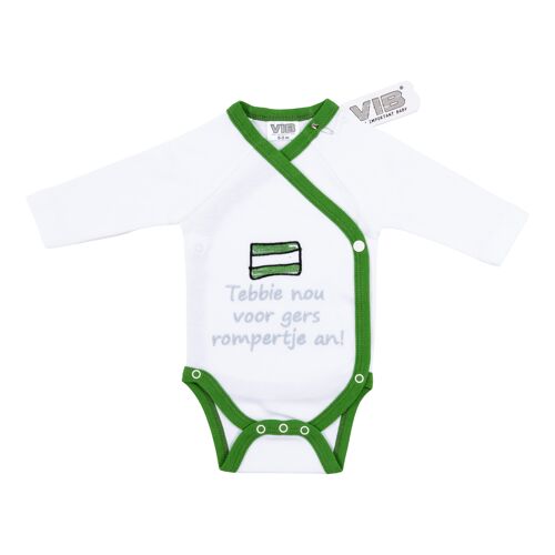 Baby Suit Tebbie nou voor gers rompertje an! White-Green