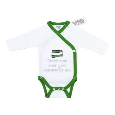 Baby Suit Tebbie nou voor gers rompertje an! Bianco-Verde
