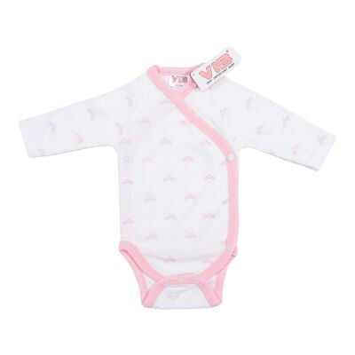 Baby Suit All Over Print Tiara White-Pink