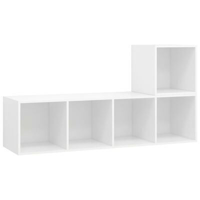 Set di mobili TV da 2 pezzi spaanplaat wit 2