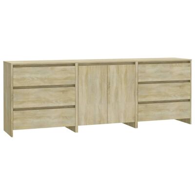 3 st Dressoirs made hout sonoma eikenkleurig 1