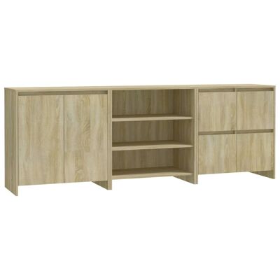 3 st Dressoirs made hout sonoma eikenkleurig 2