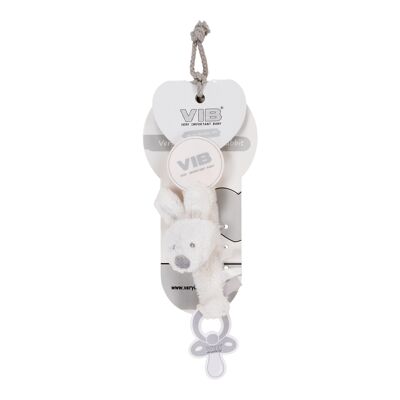 Clip per ciuccio in peluche Very Important Rabbit White