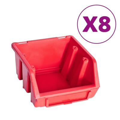 39-piece Opslagbakkenset with wall panels rood e