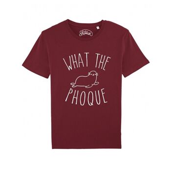 WHAT THE PHOQUE - Tee-shirt Bordeaux