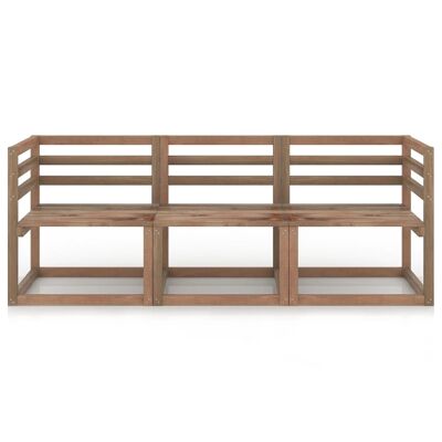 Paleta Tuinbankstel de 3 piezas geïmpregneerd verde