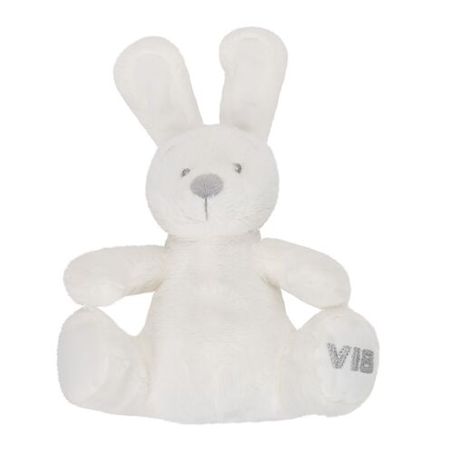 Plush Rabbit Sitting 'Very Important Rabbit' White
