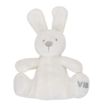 Peluche Lapin Assis 'Very Important Rabbit' Blanc