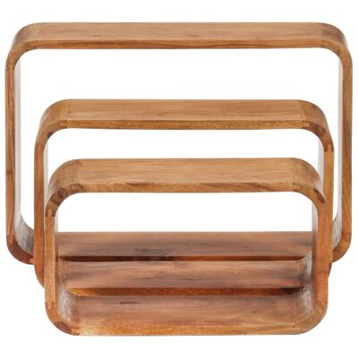 3-piece bijzet table set acaciahout with sheesham-