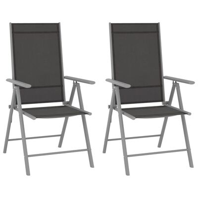 Ensemble bistro 3 pièces en aluminium et textile argent