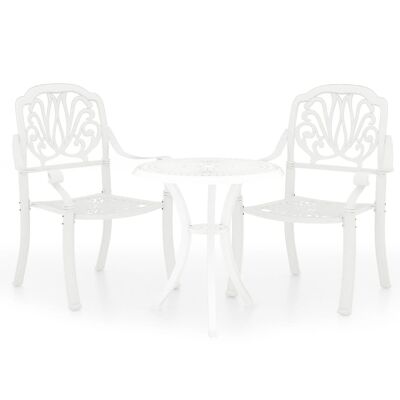 Ensemble bistro 3 pièces en aluminium avec 3