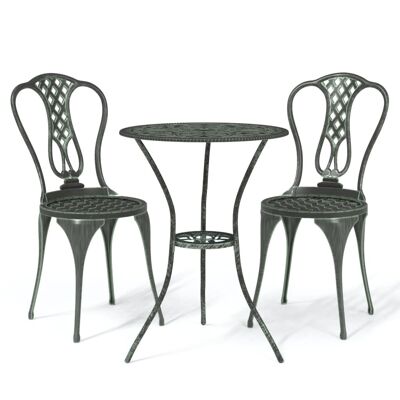 Ensemble bistro 3 pièces en fonte d'aluminium grand 1